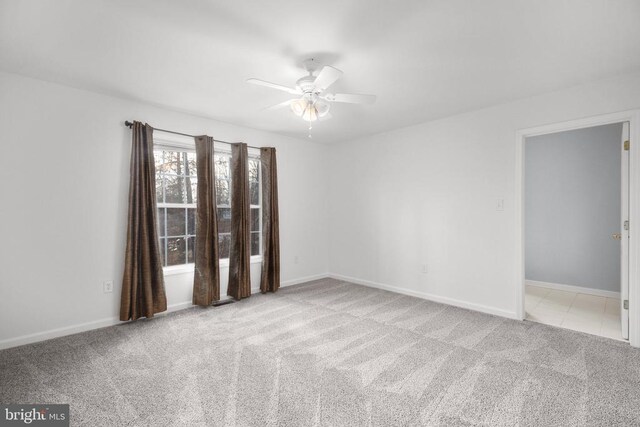5519 Bazzanella Dr, Mineral, VA 23117 - spare room with carpet flooring, a ceiling fan, and baseboards