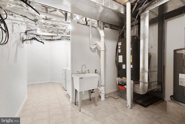 5519 Bazzanella Dr, Mineral, VA 23117 - unfinished below grade area featuring separate washer and dryer, electric water heater, and baseboards