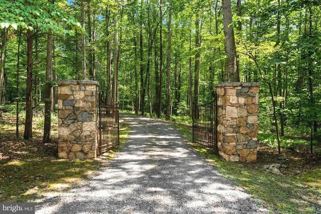 8833 Wales Rd N, Warrenton, VA 20186 - gate featuring a wooded view