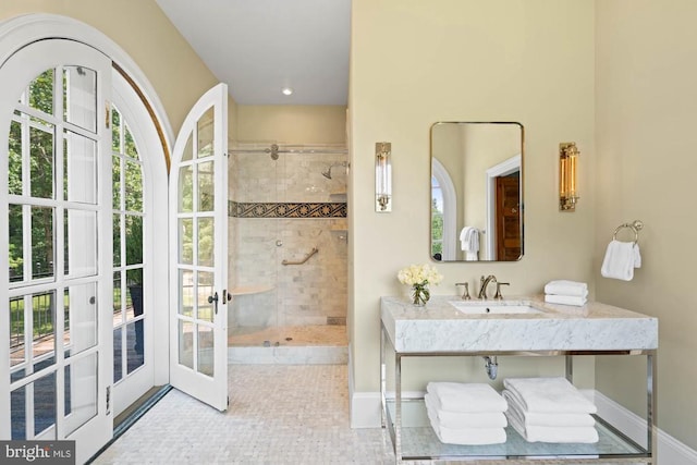 8833 Wales Rd N, Warrenton, VA 20186 - bathroom with a tile shower and plenty of natural light