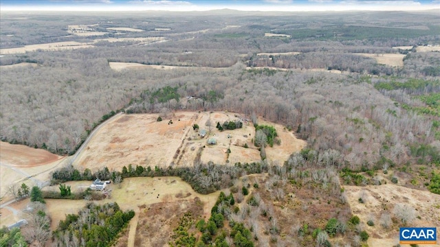 2420 James River Rd, Esmont, VA 22937 - birds eye view of property featuring a view of trees