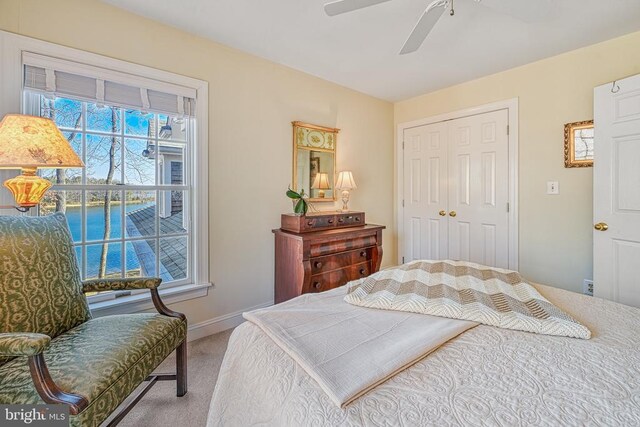 175 Covenant Way, Bumpass, VA 23024 - carpeted bedroom featuring a closet and ceiling fan