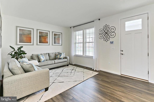 2020 Captain Dr, Fredericksburg, VA 22408 - living room with wood finished floors and baseboards
