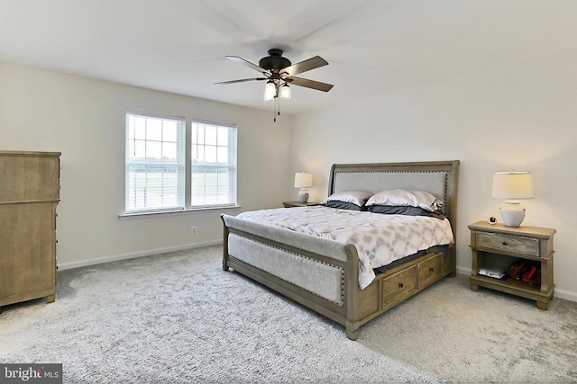 2020 Captain Dr, Fredericksburg, VA 22408 - bedroom with carpet floors, baseboards, and ceiling fan