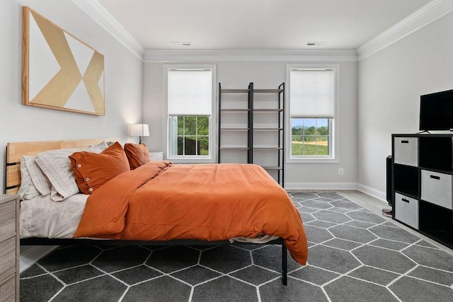 120 Ridgeline Dr, Waynesboro, VA 22980 - bedroom featuring ornamental molding, multiple windows, baseboards, and wood finished floors