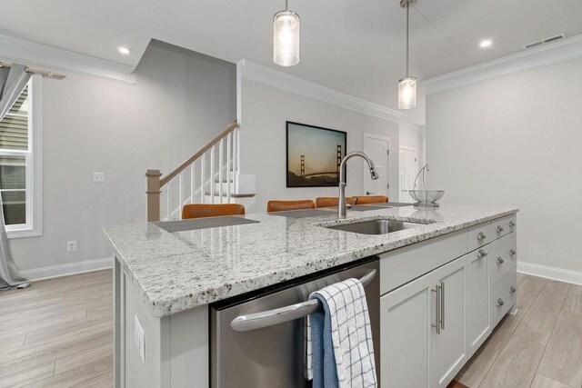 120 Ridgeline Dr, Waynesboro, VA 22980 - kitchen with stainless steel appliances, a sink, decorative backsplash, light stone countertops, and recessed lighting