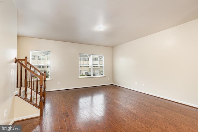 2239 Mallard Landing Dr, Fredericksburg, VA 22408 - unfurnished room featuring plenty of natural light, dark wood-type flooring, and stairs