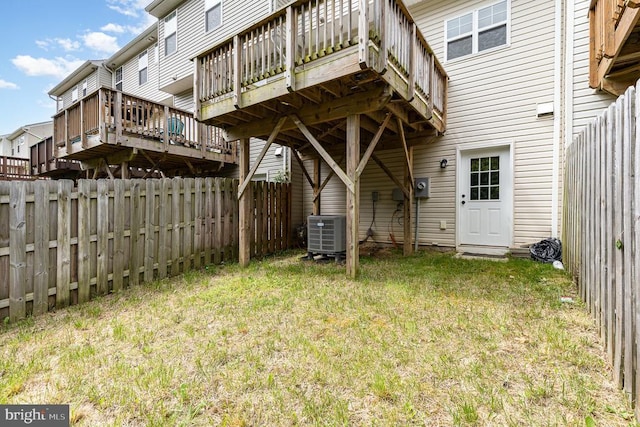 2239 Mallard Landing Dr, Fredericksburg, VA 22408 - fenced backyard featuring a wooden deck
