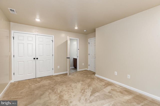 2239 Mallard Landing Dr, Fredericksburg, VA 22408 - unfurnished bedroom featuring carpet floors, a closet, ensuite bathroom, and recessed lighting