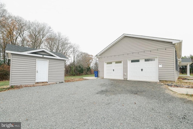  - view of detached garage