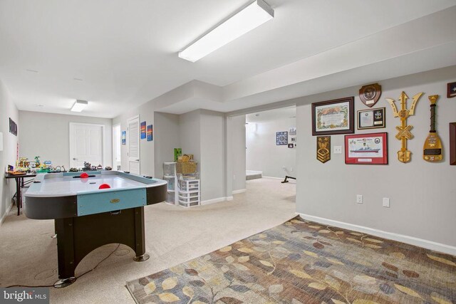 4102 Chris Shan Ct, Fredericksburg, VA 22408 - rec room with light carpet, baseboards, and a sink
