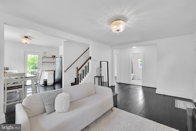 316 Wayland Rd, Culpeper, VA 22701 - living area with stairway and dark wood-type flooring