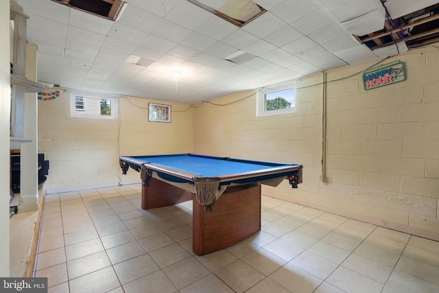 130 Morningside Dr, Culpeper, VA 22701 - recreation room with pool table and light tile patterned floors