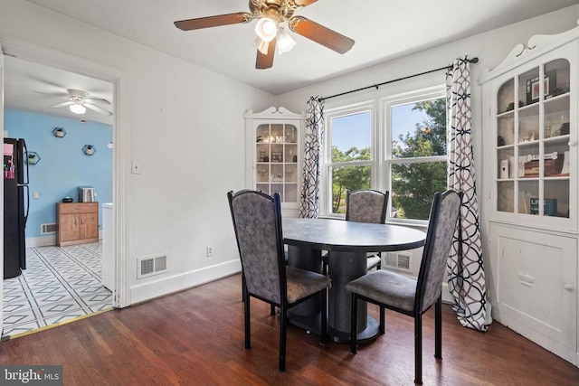 130 Morningside Dr, Culpeper, VA 22701 - dining area with ceiling fan and wood finished floors