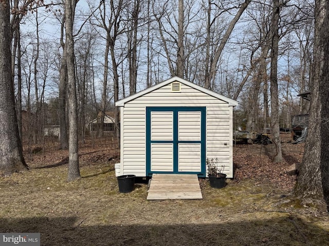 view of shed