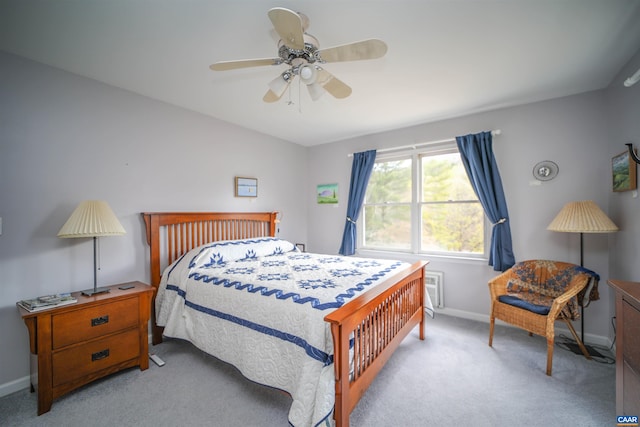 325 Union Run, Lexington, VA 24450 - carpeted bedroom with baseboards and a ceiling fan