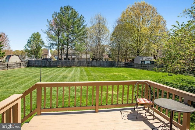 11911 Smoketree Blvd, Fredericksburg, VA 22407 - deck featuring a lawn and a fenced backyard