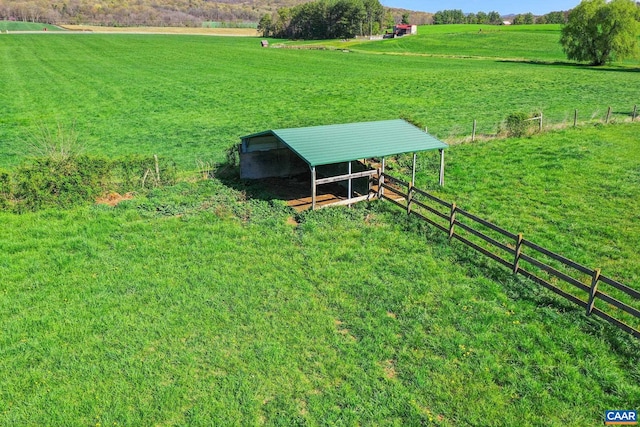 1615 Pleasant View Rd, Mount Jackson, VA 22842 - view of yard with a rural view, fence, and a carport