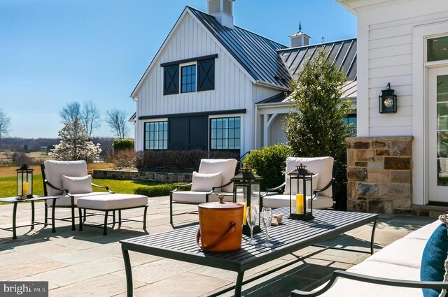 view of patio featuring outdoor lounge area