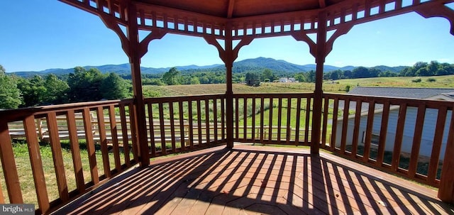 32 Old Hollow Rd, Sperryville, VA 22740 - deck featuring a mountain view