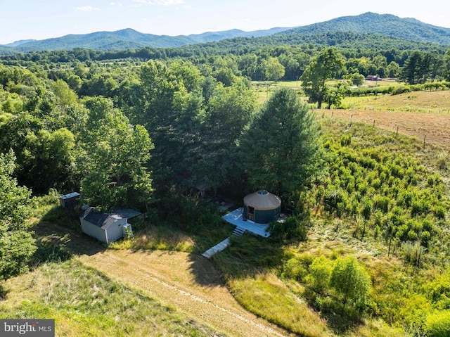 32 Old Hollow Rd, Sperryville, VA 22740 - drone / aerial view featuring a forest view and a mountain view