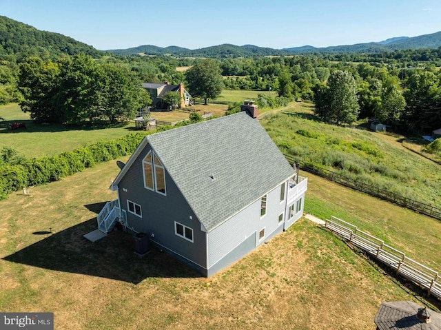 32 Old Hollow Rd, Sperryville, VA 22740 - drone / aerial view featuring a rural view, a wooded view, and a mountain view