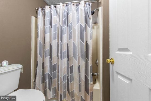 103 Patrick Henry Ct, Locust Grove, VA 22508 - bathroom with toilet and shower / bath combo with shower curtain
