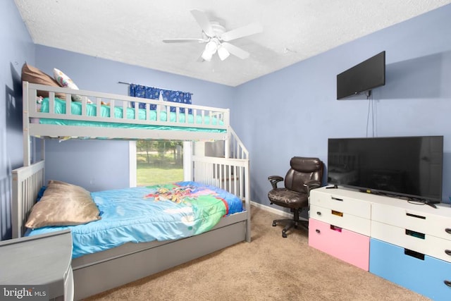 103 Patrick Henry Ct, Locust Grove, VA 22508 - bedroom with carpet, a textured ceiling, and ceiling fan