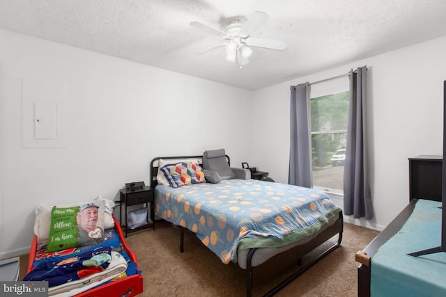 103 Patrick Henry Ct, Locust Grove, VA 22508 - bedroom with carpet flooring, a textured ceiling, and a ceiling fan