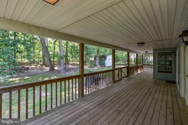 103 Patrick Henry Ct, Locust Grove, VA 22508 - wooden terrace with a shed