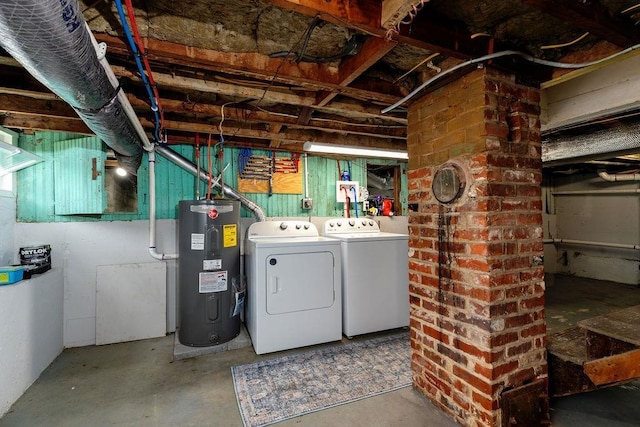 238 Charlotte Ave N, Waynesboro, VA 22980 - unfinished below grade area featuring electric water heater and washer and clothes dryer