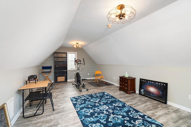 27 Black Walnut Ln, Nellysford, VA 22958 - office space featuring wood finished floors and lofted ceiling