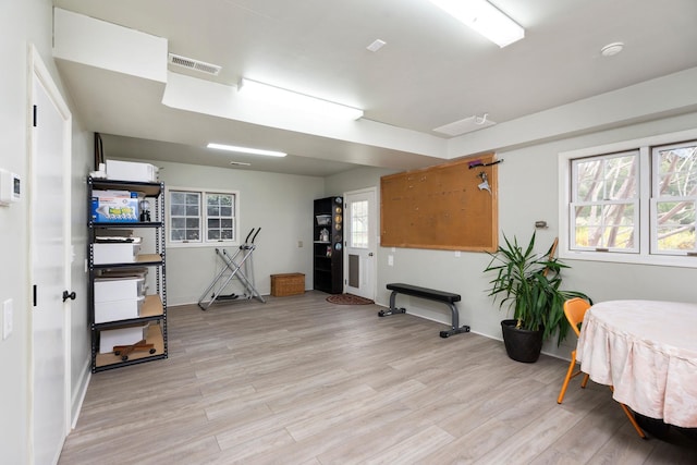27 Black Walnut Ln, Nellysford, VA 22958 - workout area featuring light wood-type flooring and baseboards