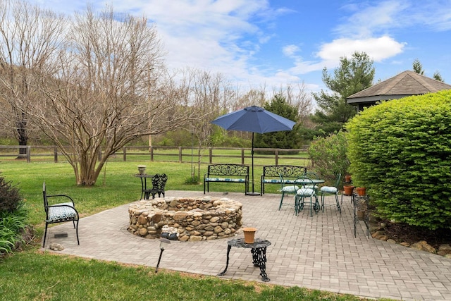 27 Black Walnut Ln, Nellysford, VA 22958 - view of patio featuring a fire pit