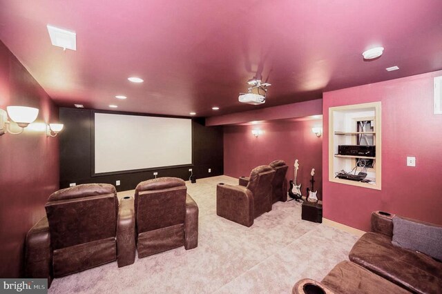 9920 Post Oak Rd, Spotsylvania, VA 22551 - home theater with recessed lighting, carpet, and baseboards