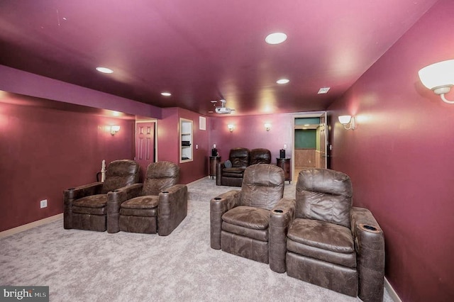 9920 Post Oak Rd, Spotsylvania, VA 22551 - carpeted cinema with recessed lighting and baseboards