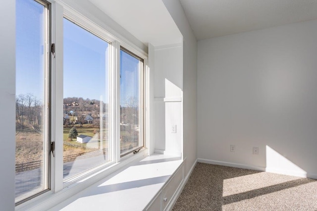 view of carpeted empty room