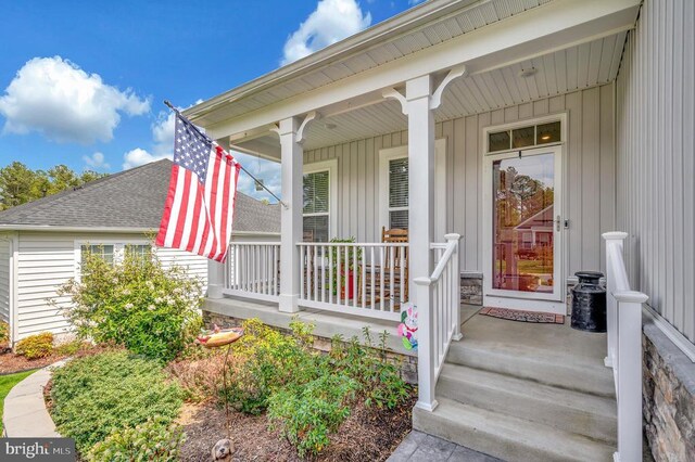 9822 White Oak Swamp Ct, Fredericksburg, VA 22407 - entrance to property featuring covered porch
