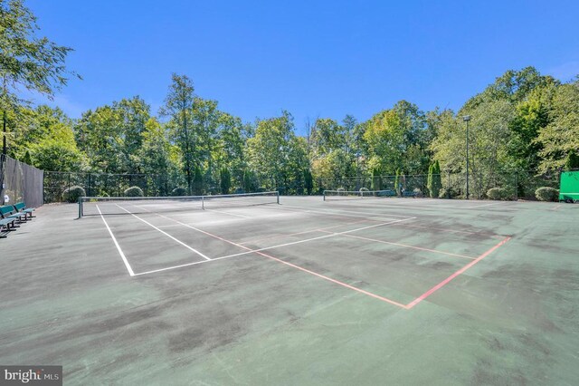 9822 White Oak Swamp Ct, Fredericksburg, VA 22407 - view of tennis court featuring fence