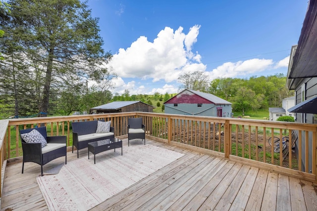 93 Eidson Creek Rd, Staunton, VA 24401 - deck featuring an outdoor hangout area