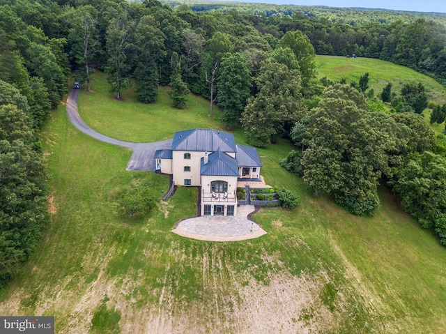 5442 Ellett Ln, Rixeyville, VA 22737 - aerial view of property and surrounding area with a heavily wooded area