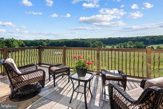 5442 Ellett Ln, Rixeyville, VA 22737 - deck featuring a forest view and a yard
