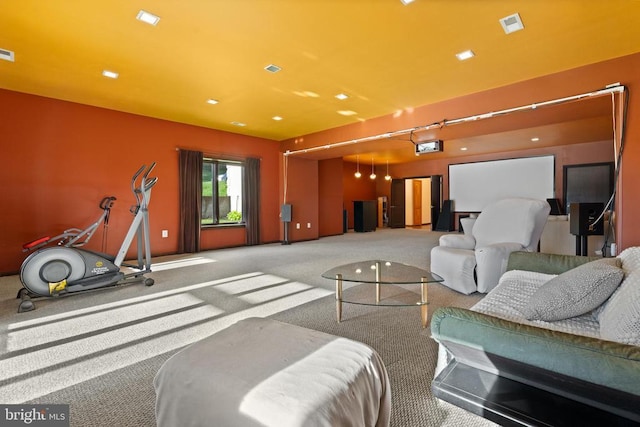 5442 Ellett Ln, Rixeyville, VA 22737 - carpeted living room featuring recessed lighting