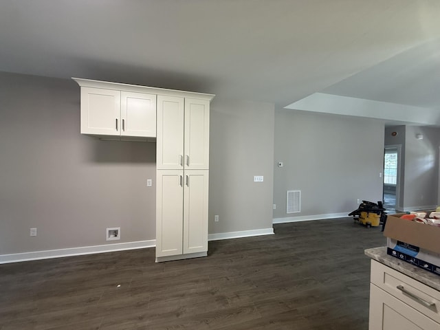 1526 2nd St, Waynesboro, VA 22980 - kitchen with white cabinets, dark wood-style flooring, and open floor plan