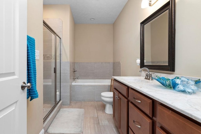 117 Villa View Dr, Staunton, VA 24401 - full bathroom with a stall shower, a bath, toilet, and double vanity