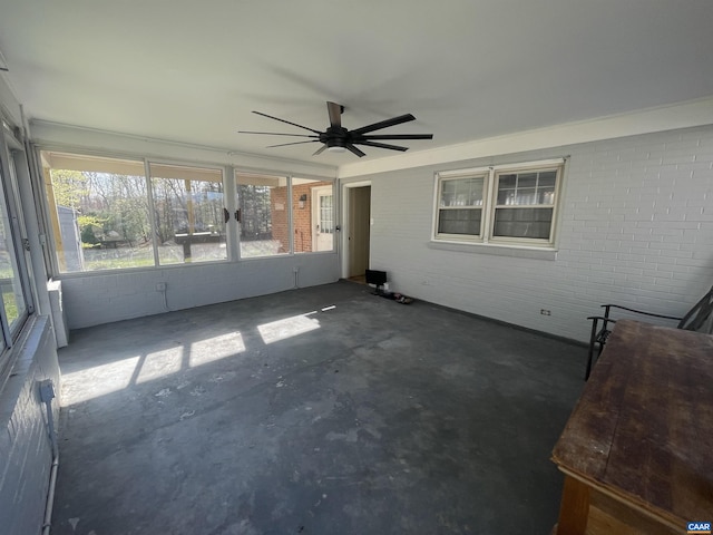 3133 Burnley Station Rd, Barboursville, VA 22923 - unfurnished sunroom featuring a ceiling fan and healthy amount of natural light