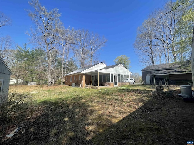 3133 Burnley Station Rd, Barboursville, VA 22923 - view of green lawn featuring a sunroom
