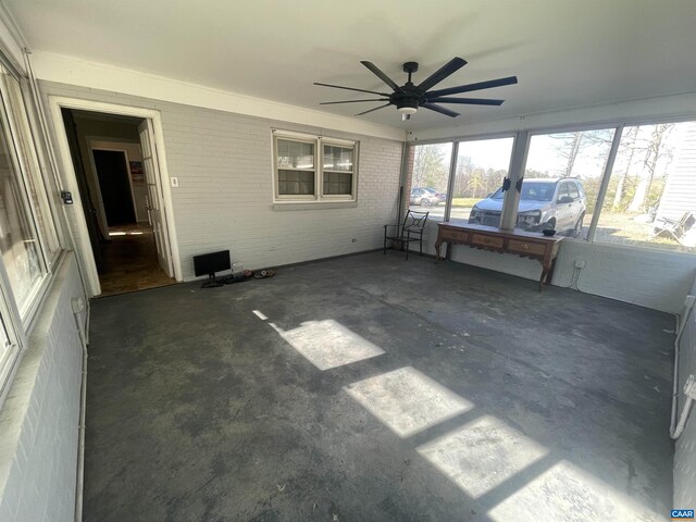 3133 Burnley Station Rd, Barboursville, VA 22923 - unfurnished sunroom with ceiling fan