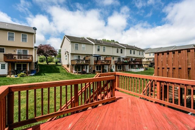 2890 Crystal Spring Ln, Rockingham, VA 22801 - deck featuring a residential view and a lawn