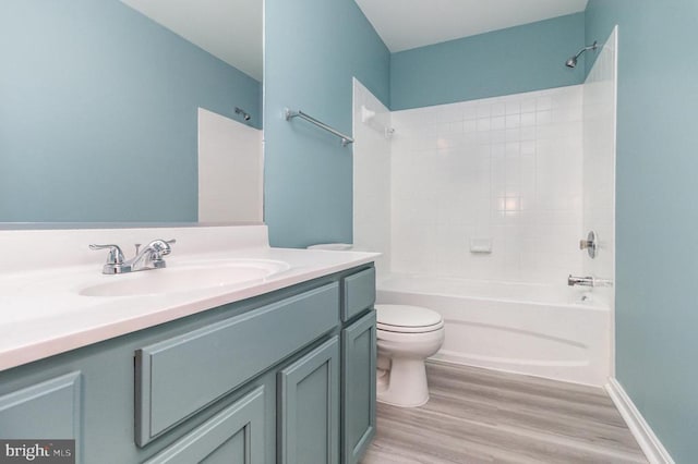 6224 Hot Spring Ln, Fredericksburg, VA 22407 - bathroom featuring vanity, tub / shower combination, and wood finished floors